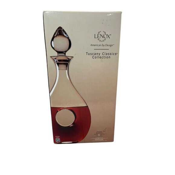 LENOX Tuscany Classics Collection Decanter Clear Glass 32oz Crystal NEW IN BOX - Picture 1 of 6